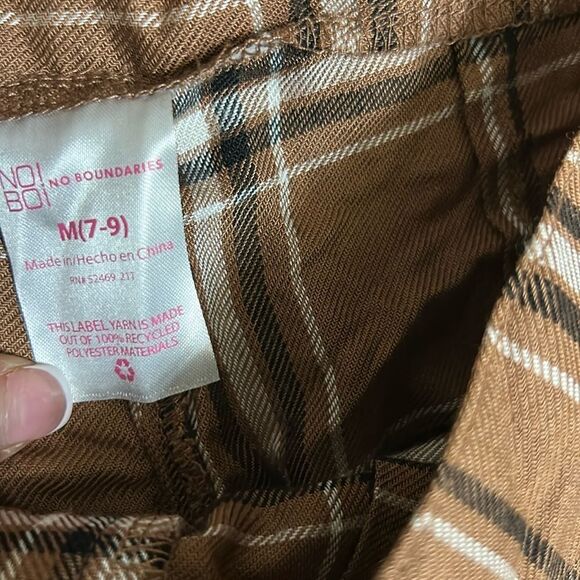 No Boundaries Brown Plaid Lightweight Pants(Size M) - Picture 6 of 7